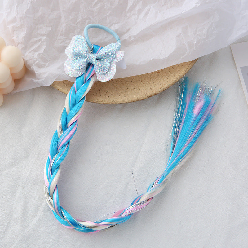 Wholesale Colorful Wig Braid Fabric Hair Scrunchies